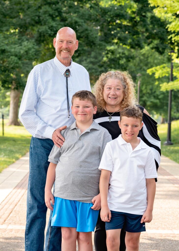 Jim Neil with his wife and two sons